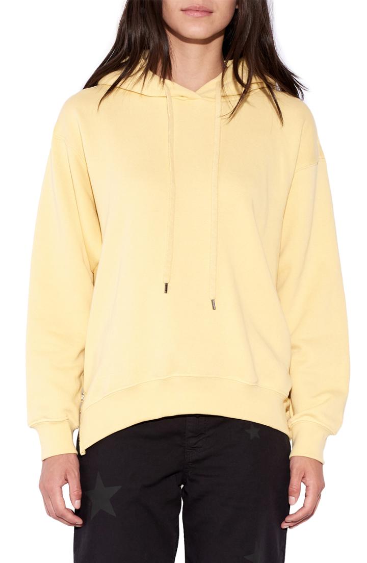 Women's Sundry Side Zip Hoodie - Yellow