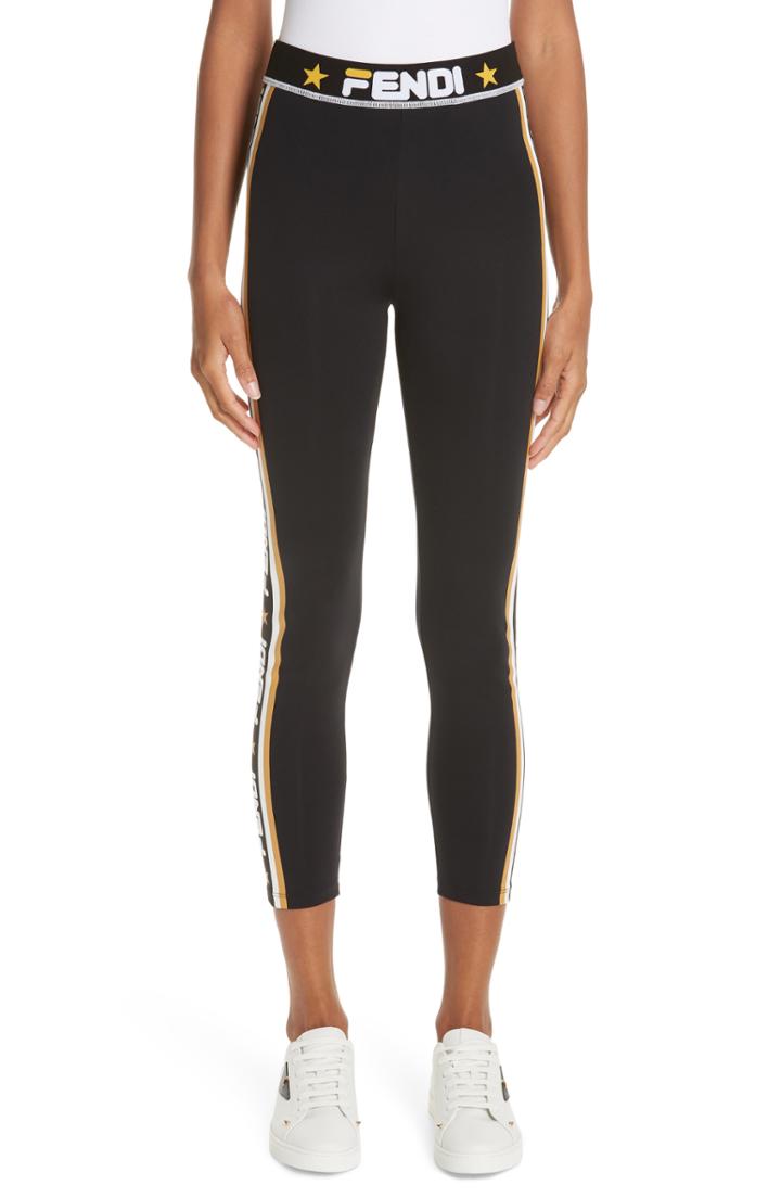 Women's Fendi X Fila Mania Logo Leggings Us / 44 It - Black