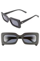 Women's Le Specs 50mm Rectangle Sunglasses - Matte Black