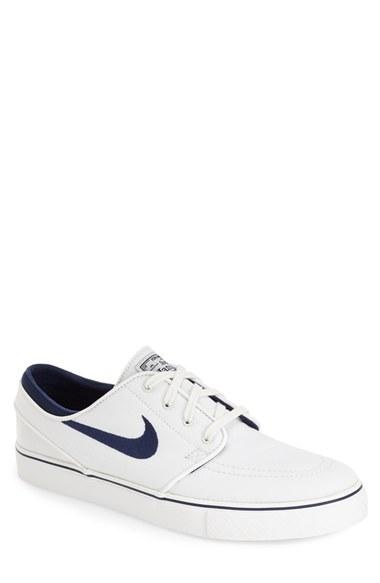 Men's Nike 'zoom - Stefan Janoski Sb' Canvas Skate Shoe M - White