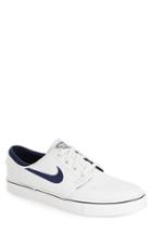 Men's Nike 'zoom - Stefan Janoski Sb' Canvas Skate Shoe M - White