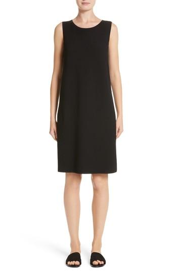 Women's Lafayette 148 New York Link Stitch Sweater Dress, Size - Black