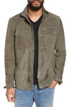 Men's John Varvatos Star Usa Suede Shirt Jacket - Green