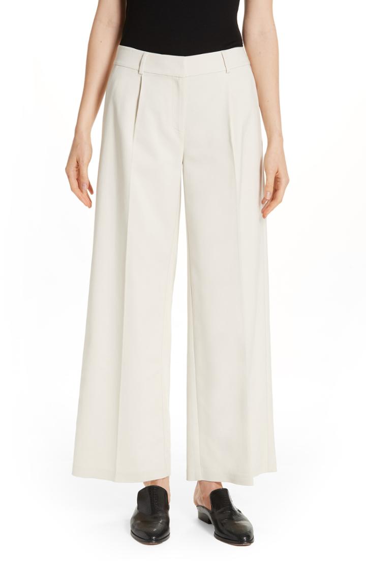 Women's Eileen Fisher Wide Leg Trousers (similar To 14w-16w) - Ivory