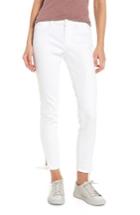 Women's Caslon Tie Ankle Skinny Jeans - White