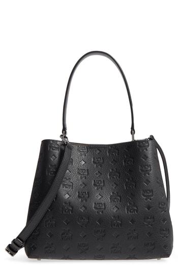 Mcm Sara Leather Convertible Hobo - Black