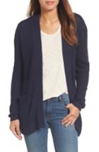 Women's Halogen Open Stitch Detail Cardigan - Blue