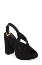 Women's Michael Michael Kors Becky Cross Strap Sandal .5 M - Black