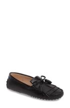 Women's Tod's Gommino Tasseled Kiltie Driving Shoe Us / 34eu - Black