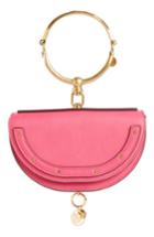 Chloe Small Nile Bracelet Calfskin Leather Minaudiere - Pink