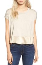 Women's Amour Vert Melanie Silk Trim Tee - Beige