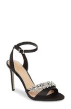 Women's Jewel Badgley Mischka Merida Crystal Embellished Ankle Strap Sandal .5 M - Black