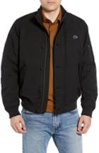 Men's Lacoste Regular Fit Water Resistant Bomber Jacket - Black