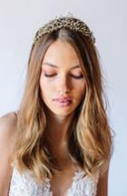 Untamed Petals By Amanda Judge Fleur Crystal Tiara, Size - Metallic