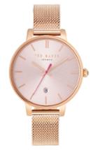 Women's Ted Baker London Kate Round Mesh Strap Watch, 38mm