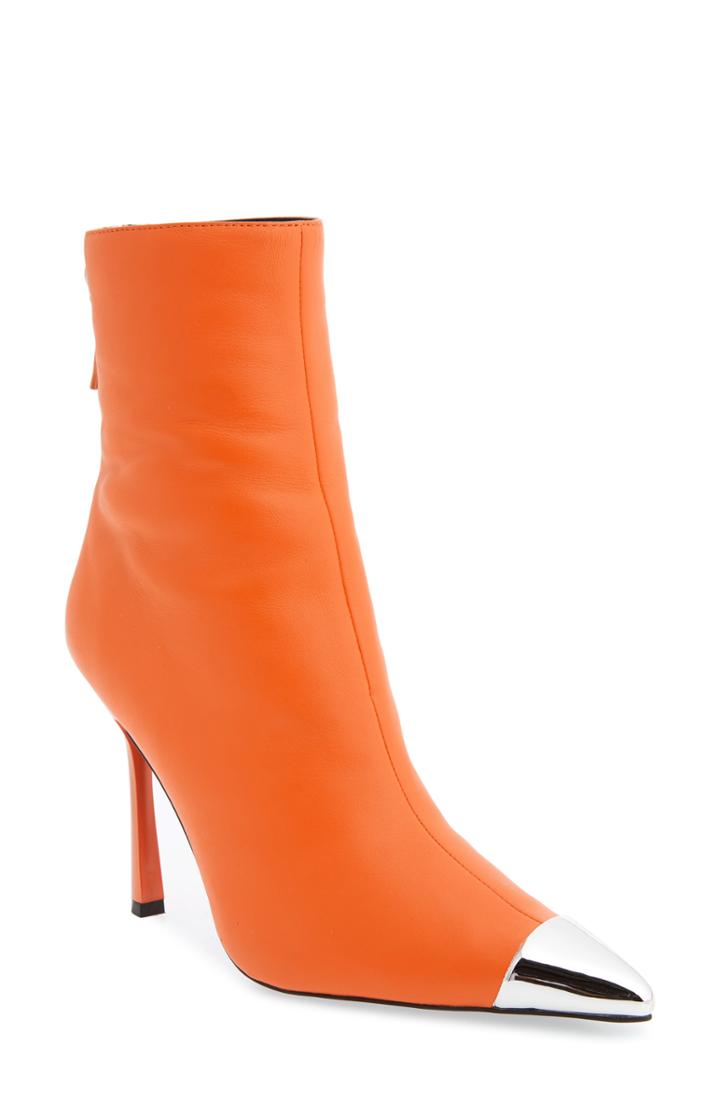 Women's Topshop Hypnotise Cap Toe Bootie .5us / 36eu M - Orange