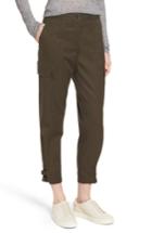 Women's Nordstrom Signature Tab Over Cotton Utility Pants - Green