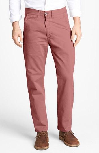 Men's Vintage 1946 'sahara' Trim Fit Vintage Washed Twill Chinos - Red