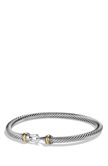 Women's David Yurman Cable Buckle Bracelet With Gold, 4mm