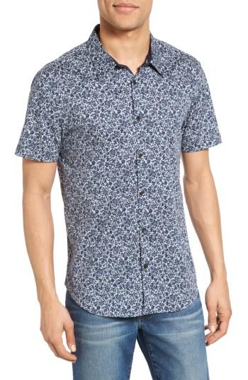 Men's John Varvatos Star Usa Cotton Sport Shirt, Size - Grey