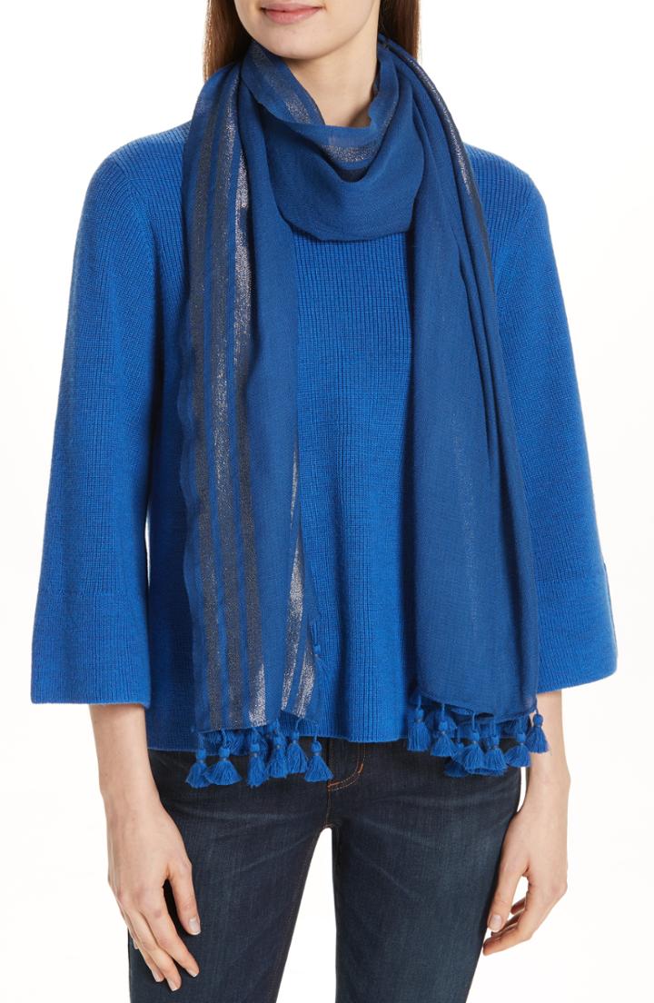 Women's Eileen Fisher Scarf, Size - Blue