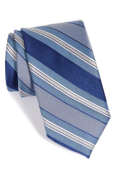 Men's John W. Nordstrom Stripe Silk Tie, Size - Blue