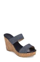 Women's Jimmy Choo Parker Wedge Sandal Us / 37eu - Blue