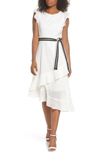 Women's Lenon Asymmetrical Hem Dress - White