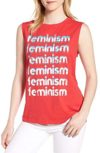 Women's Rebecca Minkoff Feminism Muscle Tee - Red