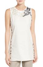 Women's Nic+zoe Embellished Linen Blend Top