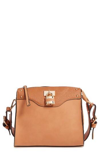 Cesca Lock Faux Leather Crossbody Bag -