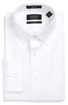 Men's Nordstrom Men's Shop Classic Fit Textured Dress Shirt - 33 - White