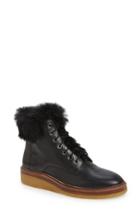Women's Pour La Victoire 'jett' Leather & Genuine Rabbit Fur Boot