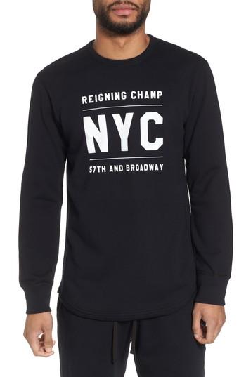 Men's Reigning Champ Logo Graphic Long Sleeve T-shirt - Black