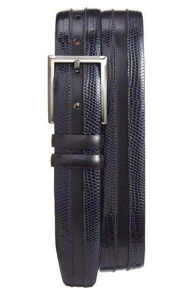 Men's Mezlan Lizard Leather Belt