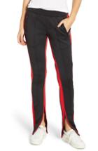 Women's Pam & Gela Side Stripe Cigarette Track Pants, Size - Black