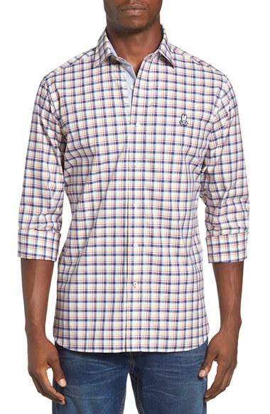 Men's Psycho Bunny Plaid Woven Shirt