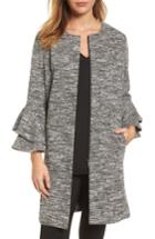 Women's Emerson Rose Ruffle Sleeve Long Jacket - Black