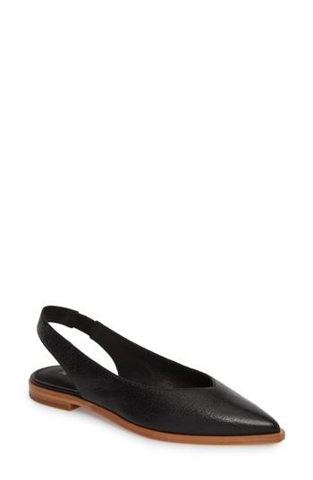 Women's Frye Kenzie Slingback Flat .5 M - Black