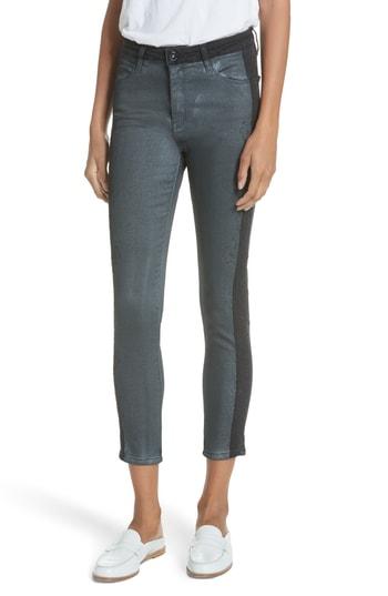 Women's Brockenbow Venus Tuxedo Stripe Glitter Skinny Jeans