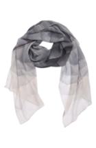 Women's Nordstrom Prismatic Color Play Oblong Silk Scarf, Size - Grey