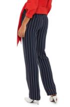 Women's Topshop Stripe Wide Leg Trousers Us (fits Like 0-2) - Blue