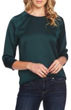 Women's Cece Charm Satin Blouse - Green