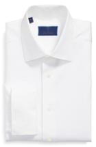 Men's David Donahue Horizontal Twill Regular Fit Tuxedo Shirt .5 34/35 - White
