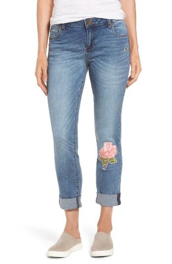Women's Kut From The Kloth Appliqued Boyfriend Jeans