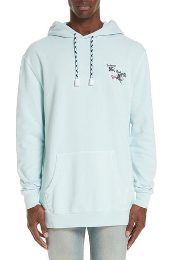 Men's Burberry London Elison Logo Hoodie - Blue