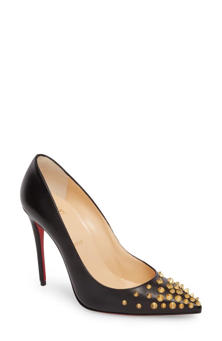 Women's Christian Louboutin Spikyshell Pump Us / 38eu - Black
