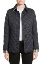 Women's Burberry Frankby Quilted Jacket, Size - Blue