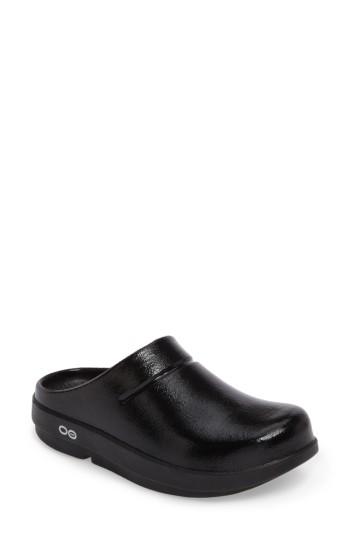 Women's Oofos Oocloog Luxe Clog M - Black