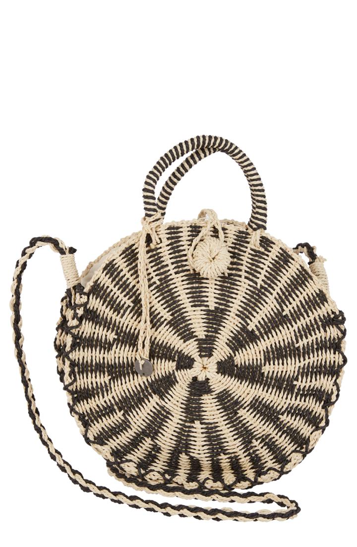 Billabong Soak It Up Straw Crossbody Bag - Black